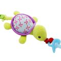 Baby pacifier holder hanging removable plush animal doll toy infant girl boy Soothie pacifier and teether holder with clip. 