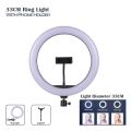 26CM Ring Light With 8ft Stand Tripod 10 Inch Selfie LED Ring Light With Adjustable Phone Holder 360 Rotatable Ring LED Studio Camera. 