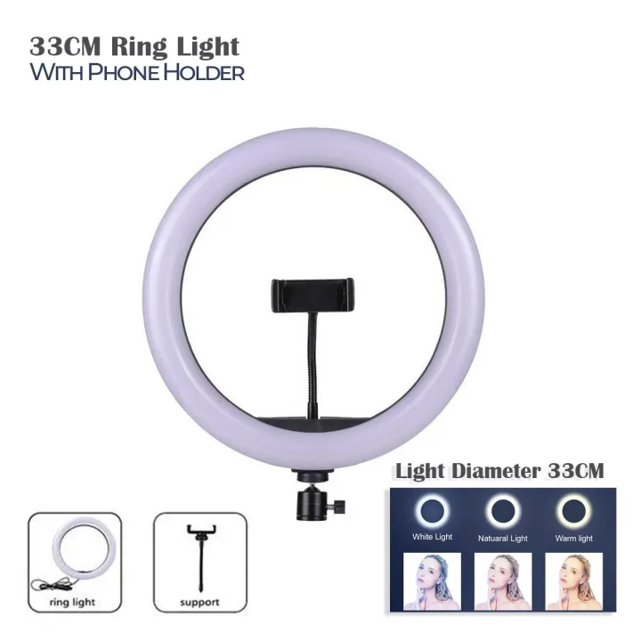 26CM%20Ring%20Light%20With%208ft%20Stand%20Tripod%2010%20Inch%20Selfie%20LED%20Ring%20Light%20With%20Adjustable%20Phone%20Holder%20360%20Rotatable%20Ring%20LED%20Studio%20Camera%20-%20Image%202