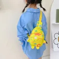 Cute Dinosaur Horn Children Chest Bags Boys Girls Travel Crossbody Bag Adjustable Harness Cartoon Animals Print Kids Backpacks. 