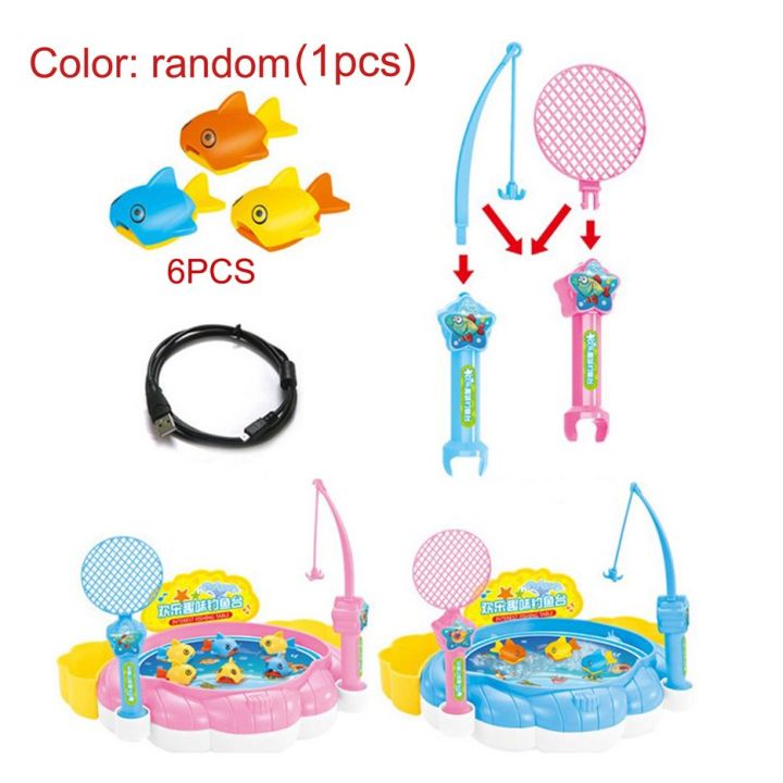 Baby Educational Toys Fike Fish Card Magnetic Fishing Rod Boat Set multicolor