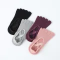 Women Bandage Yoga Socks Non-Slip Silicone Cotton Sports Fitness Dance Ballet Gym Workout Slipper with Grips Pilates Socks. 