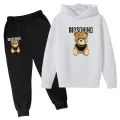 Children's Hoodie Cute Bear Print Sweatshirt Top+trousers 2P Boys Girls Boys Pullover Outdoor Sports Charming Fashion Casual Set. 