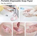 Mini Portable Travel Soap Paper Sheets Disposable Soap Sheets Portable Hand Washing Bath for Home Outdoor Camping. 