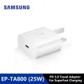 Samsung Super Fast Charger Adapter 25W EP-TA800 PD 3.0 Travel Wall Chargers |With 3A USB C To USB C Cable | US/UK Plug Wall Adapter For Galaxy S20 S21 S22 Ultra FE Note 20 10+ A91 A90 A80 A73 A71 A70 A53 A52 A33 A32 5G samsung S22FE charger Cable. 