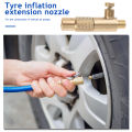 Brass Car Tire Inflator Valve Stem Connector with Deflate Function Tire Converter Car Air Compressor Pump Connector. 
