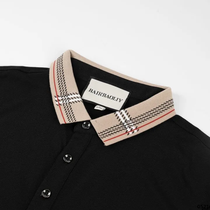 Men's%20affordable%20luxury%20pattern%20classic%20lapel%20polo%20strip%20with%20short%20sleeves%20BAIRBAOLIY%20slim%20high%20quality%20shirt%20summer%20fashion%20-%20Image%205