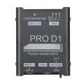 PRO D1 Audio Isolator Mixer Microphone Common Ground Filter Bass Guitar DI Box Instrument Sensor. 