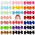 20Pcs/lot Solid Grosgrain Ribbon For Baby Girls Ponytail Hair Bands Elastic Rope Handmade Headband Hair Accessories. 