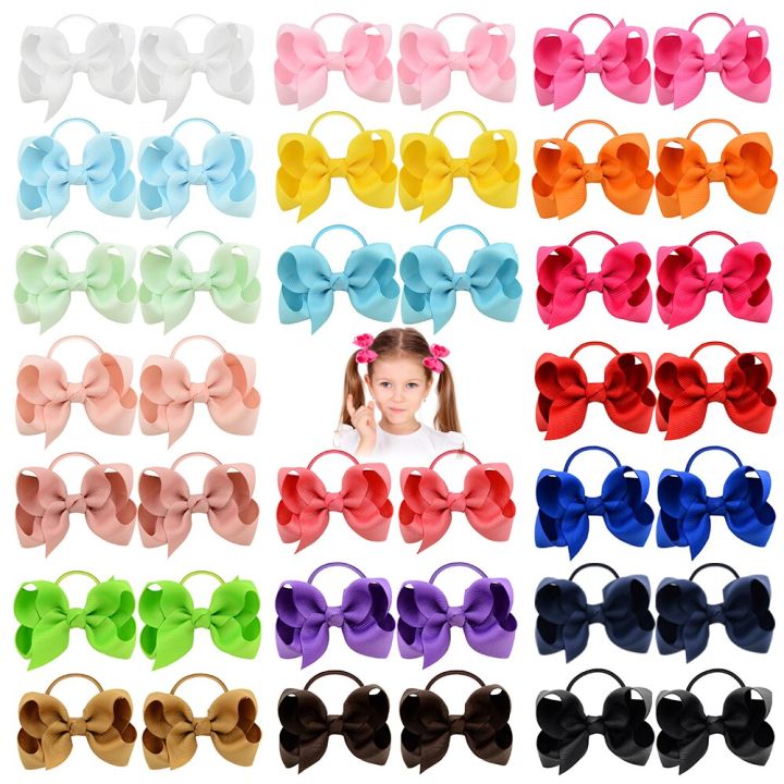 20Pcs/lot%20Solid%20Grosgrain%20Ribbon%20For%20Baby%20Girls%20Ponytail%20Hair%20Bands%20Elastic%20Rope%20Handmade%20Headband%20Hair%20Accessories%20-%20Image%203