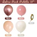 Latex Balloons, Boho Retro Pink Theme, 62 Pieces. 