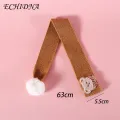 Bear Pattern Pet Scarf Cozy Cartoon Knitted Pet Scarf for Winter Cute Cat Dog Neckwear Accessory. 