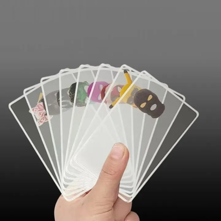 Clear ID Credit Card Holder Business Card Protector Sleeves Container ...