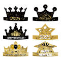 Crown Hats Festive Adjustable Decorative New Year Hats Paper Pack of 6 Party Crowns for New Year Celebration Party Supplies. 