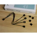 COOLMOON 5V 3Pin to SATA RGB Controller ARGB Controller Controller HUB Computer Fan LED Lighting RGB Control Cable. 