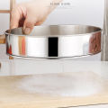 Round Screened Strainer Stainless Steel Flour Sieve Hand-Baking Pastry Kitchen Food Tools Tea Sugar Fine Mesh Sifter 15cm-30cm. 