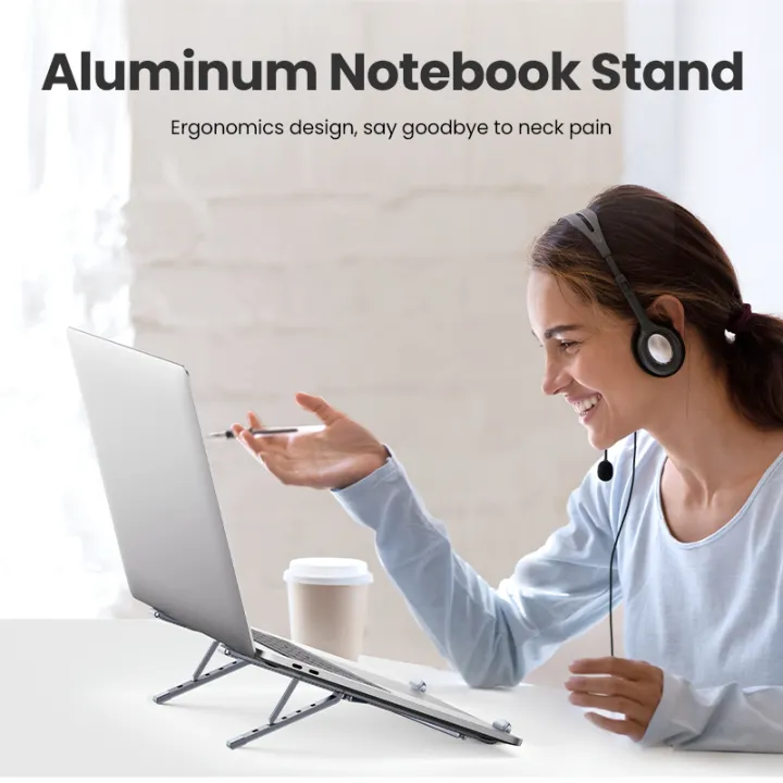 UGREEN%20Laptop%20Stand%20Holder%20For%20MacBook%20Air%20Pro%20Notebook%20Adjustable%20Foldable%20Aluminum%20Laptop%20Notebook%20Stand%20For%20PC%2011/13/17%20Inch%20-%20Image%203