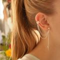 Bohemian Star Leaves Non-Piercing Ear Clip Earrings For Women Ear Cuff Jewelry. 