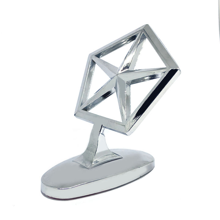 Vintage Chrysler Dodge Pentastar Hood Ornament Emblem OEM Chrome