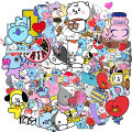 20/40pcs BTS Stickers BT21 Kpop Stickers for Laptop Scrapbook Journal Kids Girls Boys Stickers. 