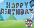 Police Dog Cardboard Party Gala Bunting Letter Banner Happy Birthday Party Decorations paw patrol. 
