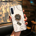 CasingLee For OPPO F15 case Navigation Magnetic Ring Holder Luxury Diamond clock Mirror Back Cover OPPO F15 Phone cases cover Luxury with Lanyard For girls and Boys. 
