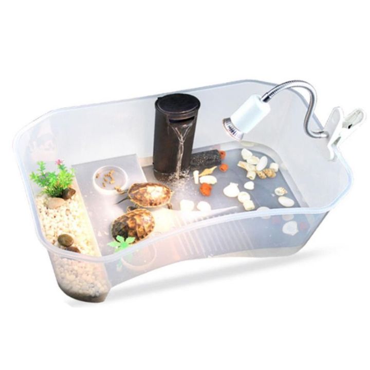 Durable Basking Ramp Turtle Vivarium Box Water Land Dual Use Open Type ...
