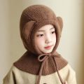 New Cute Big Eyes Pullover Cap Warm Windproof Ear Protection Hat Coldproof Neck Warmer Autumn and Winter. 
