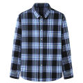 Yfashion Men Casual Plaid Shirt With Pockets Design Lightweight Regular Fit Long Sleeve Button Down Tops. 