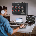 EQ-7 Car Audio Headset Amplifier 2 Channel Audio Mixer Equalizer Digital Sound Equalizer. 