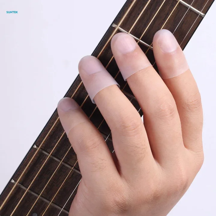 4x%20Silicone%20Guitar%20Finger%20Guards%20for%20Guitar%20Beginner%20Stringed%20Instruments%20,%20Clear,%20XS%20-%20Image%206