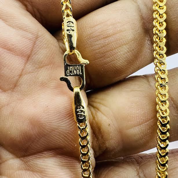 ESH%20New%20Elegant%20Gold%20Plated%2018/24%20Inch%203mm%20Singapore%20Square%20Fox%20Chain%20Necklace%20for%20Unisex%20-%20Image%208