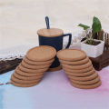 1Pcs Round Cork Coasters Set Coffee Cup Mat Drink Tea Pad Placemats Heat Insulation Pot Holder Mats For Table Mats Decor Kitchen Supplies. 