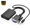 VGA to HDMI Converter-compatibler Adapter Cable With Audio Output VGA HD Adapter for PC laptop to HDTV Projector. 