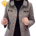 Women Jacket Stylish Plus Size Women's Winter Coat with Lapel Pockets Warm Trendy Cardigan Jacket for Fall/winter Perfect for Ol Commute Available in Southeast Asia Lady Winter Coat. 