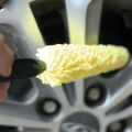 Car Cleaning Brush Automotive Sponge Tire Cleaning Brush Wheel Hub Brush Steel Bell Brush. 