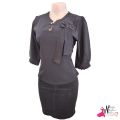 Round Neck Top With Long Sleeves Fashionable Office Wear Blouse. 