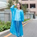 Disposable Polythene Emergency Waterproof Raincoat Mini Portable Transparent Hood Impermeable. 