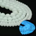 8/10/12/14mm Yellow Green Luminous Stone Transfer Bracelet / Blue Green Ball Beaded Bracelet / Luminous Bracelet for Men and Women / Jewelry. 