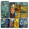 Van gogh Art Painting Black Phone Case For Xiaomi Redmi Note 12 10 11 9 Pro Plus Speed 11E 11S 11T 10S 9T 8T 5G. 