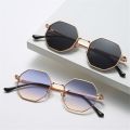 Trendy Metal Frame Spring Break Accessories Polygon Sun Glasses Shades Men's Sunglasses Hexagon Sunglasses for Women. 