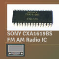 SONY CXA1619BS FM AM Radio IC for  radio-cassette tape recorders and headphone tape recorders. 