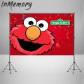 Sesame Street theme Backdrop for Cartoon Red Elmo Background Photocall Birthday Party Backdrops 220x150cm. 