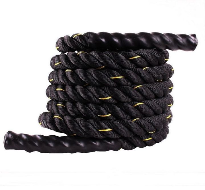 Battle Rope 1.5" (38mm) Battle Exercise Training Rope with Extra protective sleeve, /40fT Length Workout for Strength Training Home Gym Outdoor Cardio Workout and Cross-Training