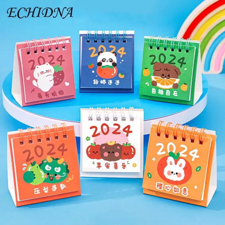 Mini Desk Calendar 2024 2024 Mini Desk Calendar Stylish Daily Planner with Cartoon Design Perfect for Home Office Student Desk Calendar
