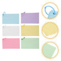 【HOT】 1 Set Index Cards With Rings Study Flash Cards Single Hole Punched Flashcards Studying Note Card. 