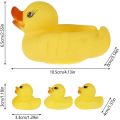 4Pcs Cute Rubber Duck Family Set for Baby Shower Squeak Swimming Fun Kids Floating Bath Duck Toys. 