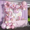 Complete Set 113 Pcs Mega Pack Balloon Arch Garland Kit Multicolor Macaron Balloons Wedding Birthday Party Decoration balloons Garland Birthday celebration party decoration pink balloon theme 113 pcs Full set. 