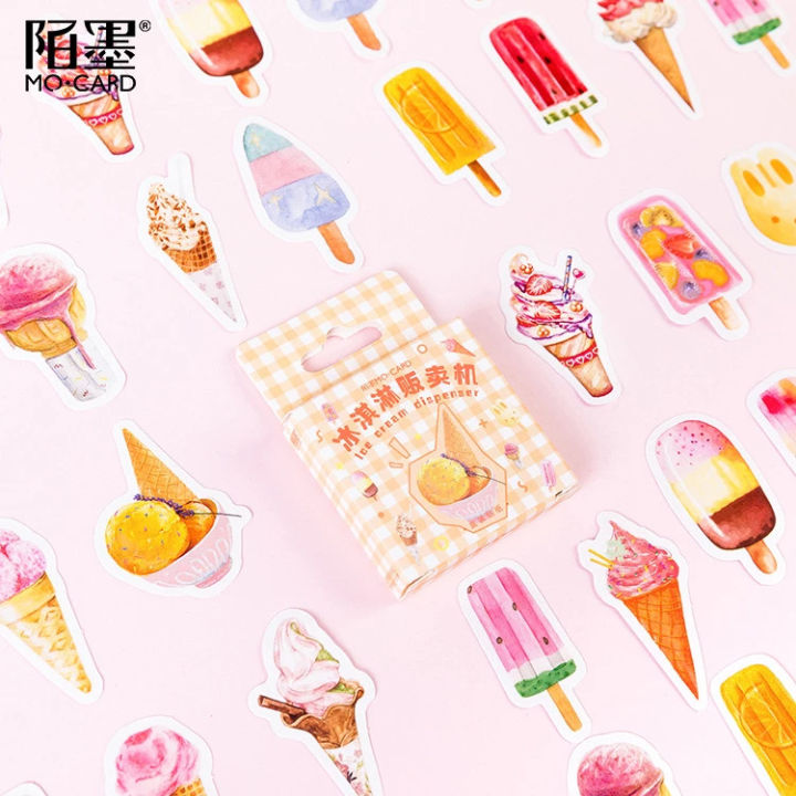 23/46pcs%20Ice%20cream%20dispenser%20Decorative%20Stationery%20mini%20box%20Stickers%20set%20Scrapbooking%20DIY%20Diary%20Album%20Sticker%20Label%20-%20Image%202