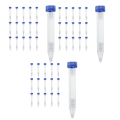 Nullmul Scientific Conical Centrifuge Tubes 15ML, 150 Pack Plastic Test Tube with Screw Caps, 15ML Sterile Test Tubes with Lids. 